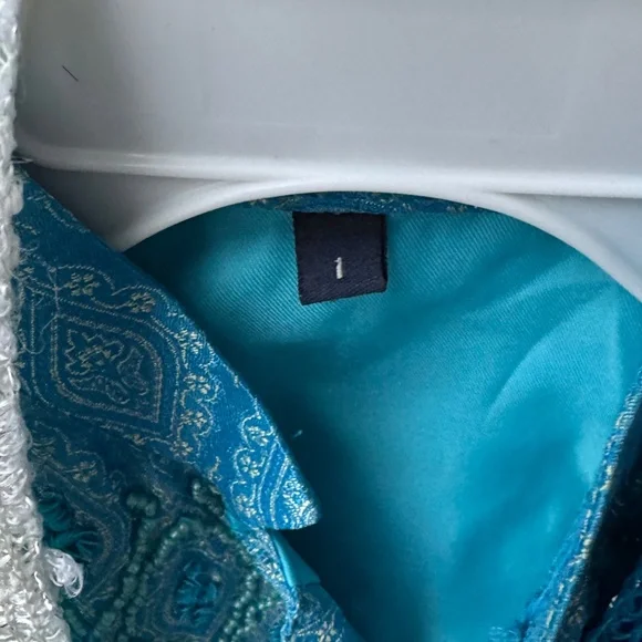 Boys Indian Kurta Blue Bling - Picture 4 of 4